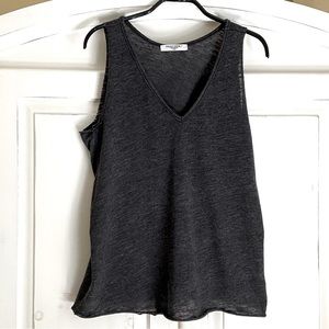 Project Social T Textured V-Neck Tank -- Vintage Black